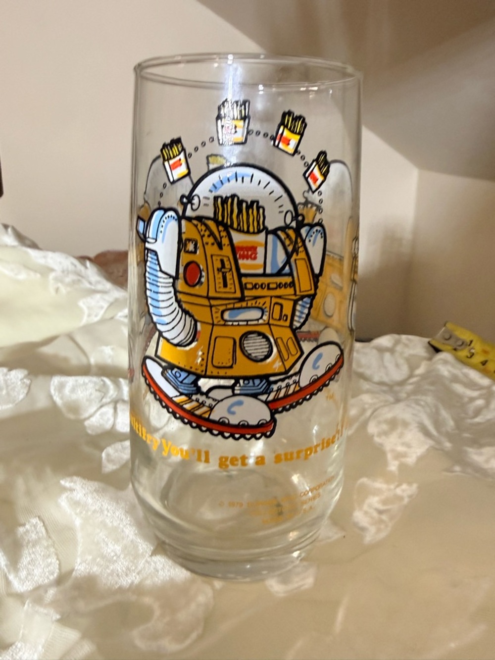 vintage 1979 Burger King "Wizard of Fries" collector glass